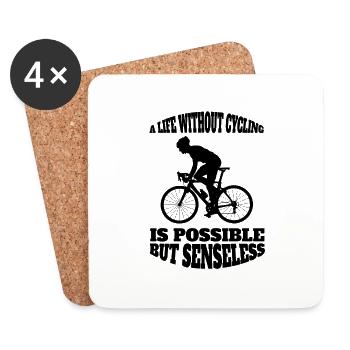 Vélo Tour Vélo Cyclisme VTT Cyclisme - Dessous de verre (lot de 4) - blanc - Devant
