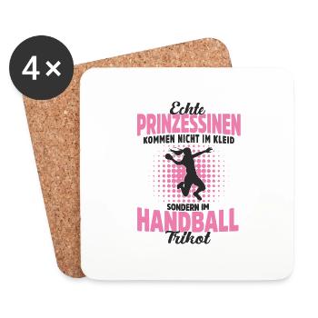 Handballerin Handballspielerin Geschenk Handball - Untersetzer (4er-Set) - Weiß - Vorne
