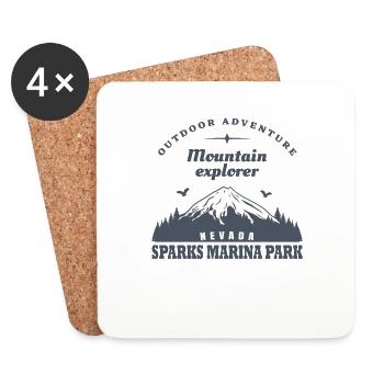 Sparks Marina Park Nevada Mountain Explorer - Untersetzer (4er-Set) - Weiß - Vorne