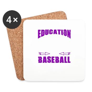 baseball lustiger spruch - Untersetzer (4er-Set) - Weiß - Vorne