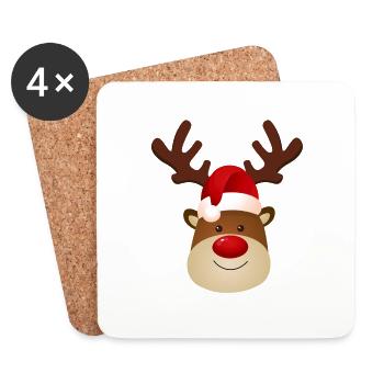 Merry Christmas Christmas Xmas - Coasters (set of 4) - white - Front