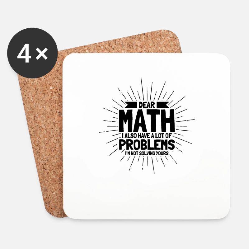 Mathe Mathematik Wissenschaft Mathe Geschenk - Untersetzer (4er-Set) - Weiß