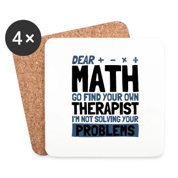 Math Mathematics Science Math Gift - Coasters (set of 4) - white - Front