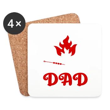 Best Flippin Dad - Coasters (set of 4) - white - Front