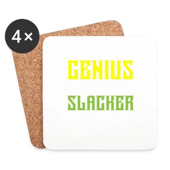 Genius By Birth Slacker Par Choix 5 - Dessous de verre (lot de 4) - blanc - Devant