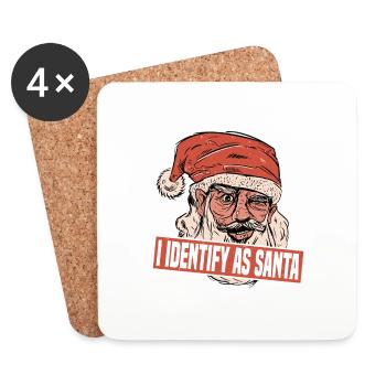 I Identify As Santa 7 - Coasters (set of 4) - white - Front