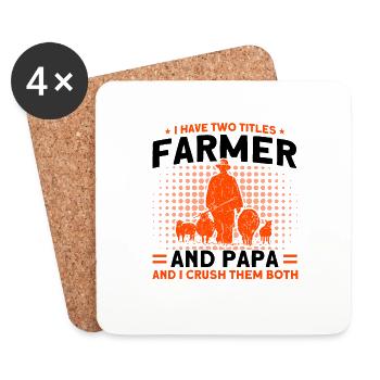 Sheep Breeding Farmer Livestock Sheep Gift - Coasters (set of 4) - white - Front
