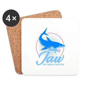Haie Hai Liebhaber Haifisch Geschenk - Untersetzer (4er-Set) - Weiß - Vorne