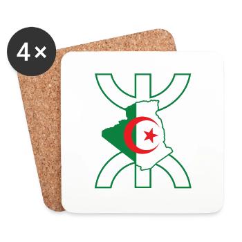 Algerian flag - Z Imazighen - Coasters (set of 4) - white - Front