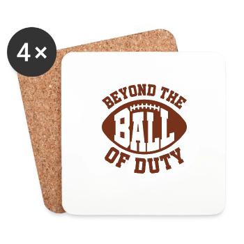 Football Beyond The Of Duty Sports Football Player - Coasters (set of 4) - white - Front