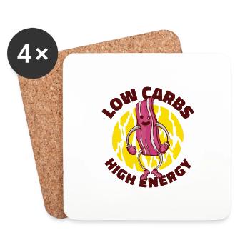 Keto Dietitian Low Carb Food Nutritionist Diet - Coasters (set of 4) - white - Front