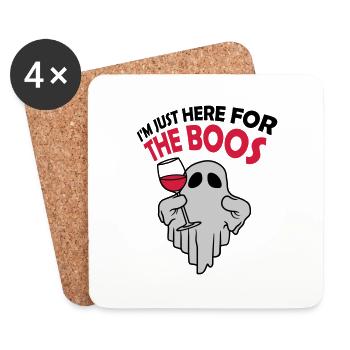 Here for the boos - Coasters (set of 4) - white - Front