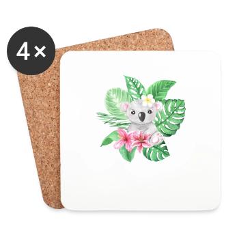 Süßes Koala Baby Koalabär Australien australisch - Untersetzer (4er-Set) - Weiß - Vorne