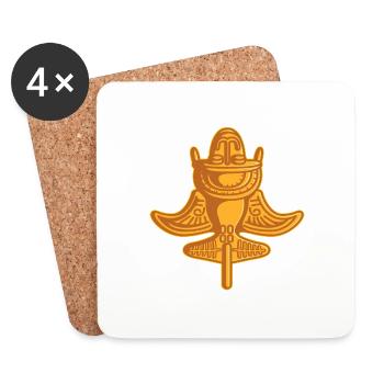 Ancient Astronaut Theory Quimbaya Airplane - Coasters (set of 4) - white - Front