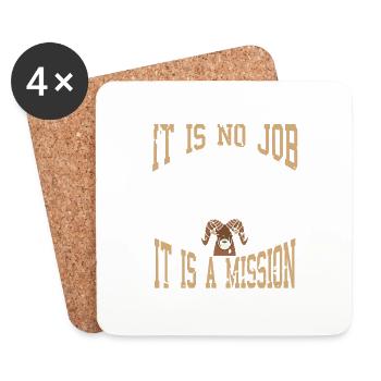It Is No Job Being A Taxidermist It's A Mission - Untersetzer (4er-Set) - Weiß - Vorne