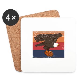 Retro Vintage Taxidermy Is The Answer Awesome - Untersetzer (4er-Set) - Weiß - Vorne