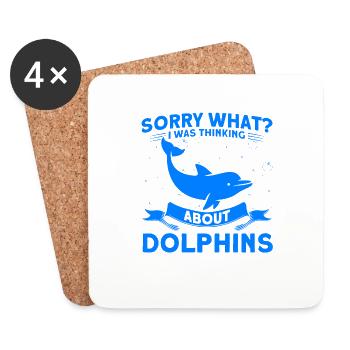 Delfin Delfin Liebhaber Tier Delfine Geschenk - Untersetzer (4er-Set) - Weiß - Vorne