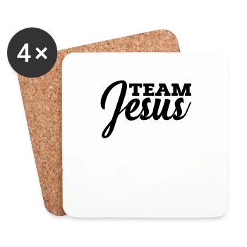 Team Jesus Christian Jesus - Coasters (set of 4) - white - Front