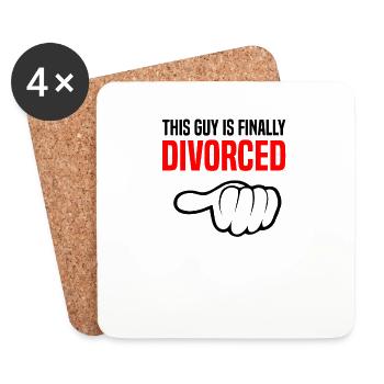 Divorce Séparation Mariage Ex Partie au divorce - Dessous de verre (lot de 4) - blanc - Devant
