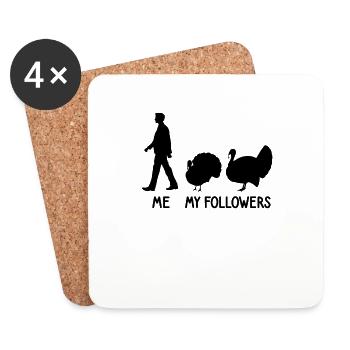 I Mean Followers Turkey Breeder Farmer Farmer - Coasters (set of 4) - white - Front
