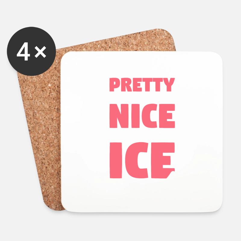 Pretty And Nice Just Not On The Ice Hockey Player - Untersetzer (4er-Set) - Weiß
