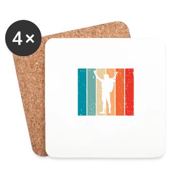 Retro I May Be Old But I Get Up Anywhere - Coasters (set of 4) - white - Front