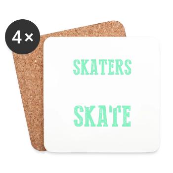 skater skateboard - Untersetzer (4er-Set) - Weiß - Vorne