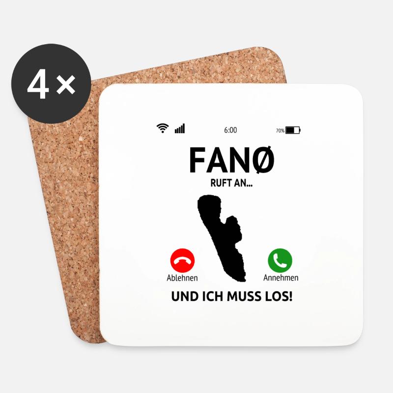 Fanø Fanö Dänemark Urlaub Idee - Untersetzer (4er-Set) - Weiß