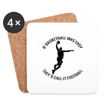 Basketballliebhaber Basketball Basketballer Verein - Untersetzer (4er-Set) - Weiß - Vorne