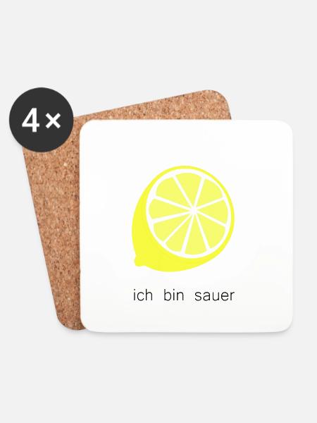ich bin sauer - Untersetzer (4er-Set) - Weiß