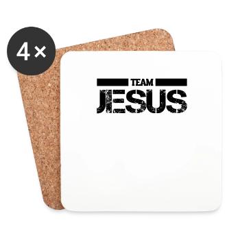 Team Jesus Christian Jesus - Coasters (set of 4) - white - Front