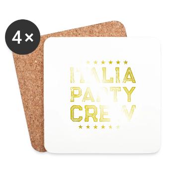 Italia Party Crew - Untersetzer (4er-Set) - Weiß - Vorne