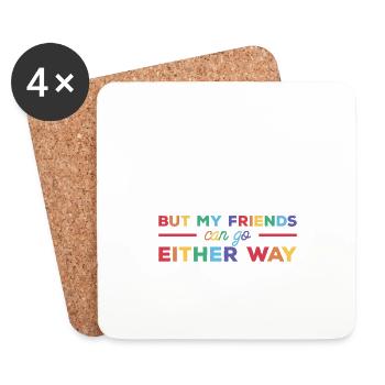 I Like My Whiskey Straight But My Friends Can Go - Untersetzer (4er-Set) - Weiß - Vorne