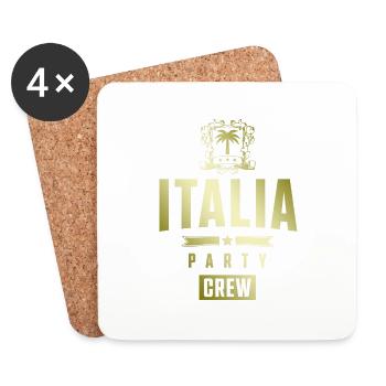 Italia Party Crew - Coasters (set of 4) - white - Front
