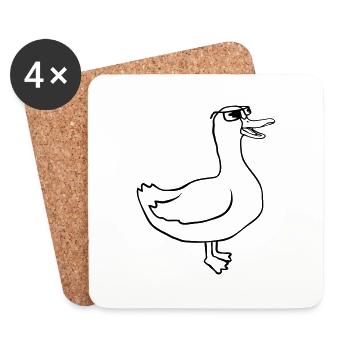 Lunettes de soleil Comic Goose Cool - Dessous de verre (lot de 4) - blanc - Devant