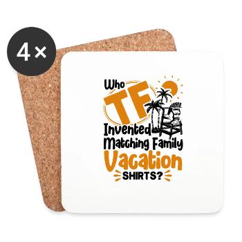 Road Trip Vacances Famille Vacances Cadeau Famille - Dessous de verre (lot de 4) - blanc - Devant
