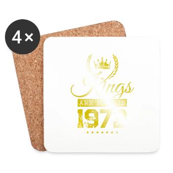kings are born 1972 - Coasters (set of 4) - white - Front