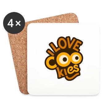 I Love Cookies - Coasters (set of 4) - white - Front