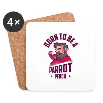 Macaw Birdwatcher Tropics Birdnerd Pet - Coasters (set of 4) - white - Front