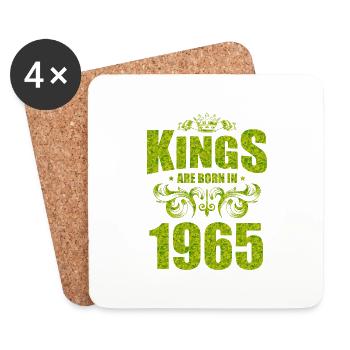 kings are born 1965 - Untersetzer (4er-Set) - Weiß - Vorne