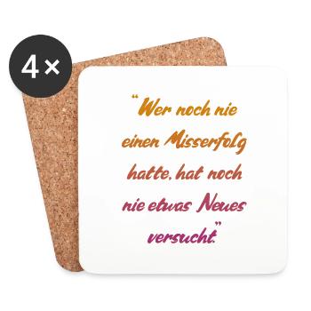 Misserfolg Spruch - Untersetzer (4er-Set) - Weiß - Vorne
