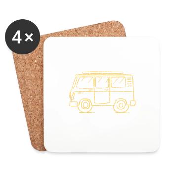Rétro Vintage Gratuit Dans Mon VR Super T-Shirt - Dessous de verre (lot de 4) - blanc - Devant
