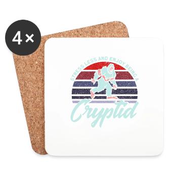 Cryptozoology Kryptoide Monster Nerd Gift - Coasters (set of 4) - white - Front