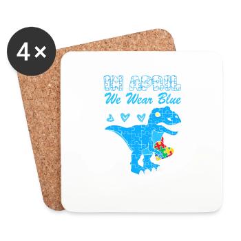 Autismus Kampf Aufklärung Autist Autisten Puzzle - Untersetzer (4er-Set) - Weiß - Vorne