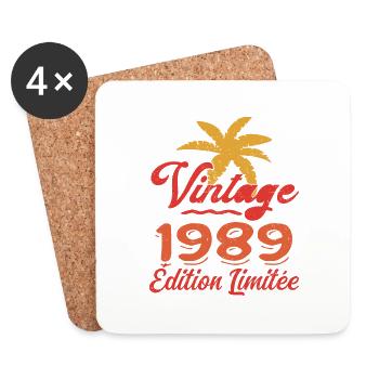 Vintage 1989 Edition Limitée - Dessous de verre (lot de 4) - blanc - Devant