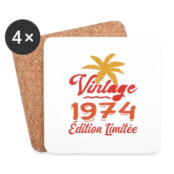 Vintage 1974 Edition Limitée - Dessous de verre (lot de 4) - blanc - Devant