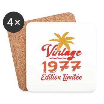 Vintage 1977 Edition Limitée - Dessous de verre (lot de 4) - blanc - Devant