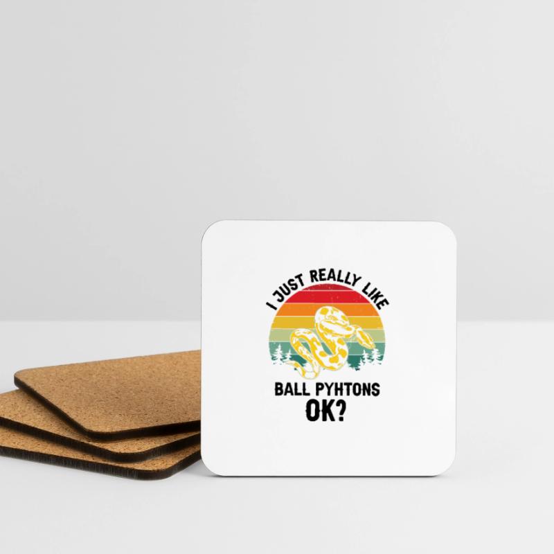 King python design for snake lovers Coasters (set of 4)