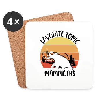 Mammut - Untersetzer (4er-Set) - Weiß - Vorne