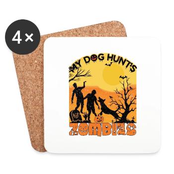 Happy Halloween Horror Monster Haunted Horror Scare - Coasters (set of 4) - white - Front